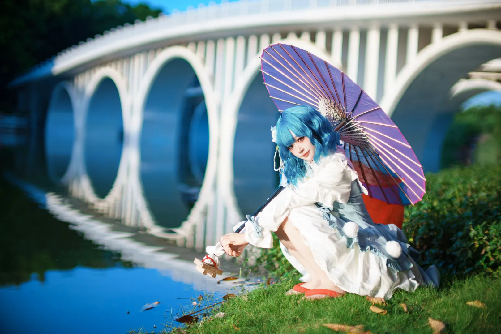 东方project, 多多良小伞cos, cosplay摄影, 户外人像, 纸伞道具 - 第9张