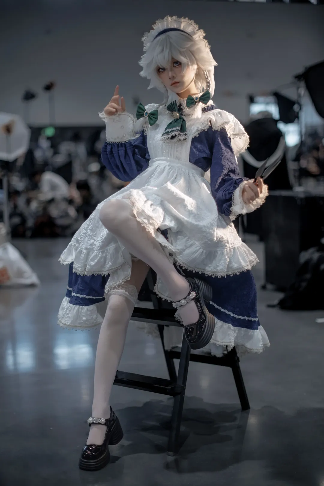 东方project, 动作参考, 十六夜咲夜cos, 漫展拍照姿势, cosplay女仆 - 第11张