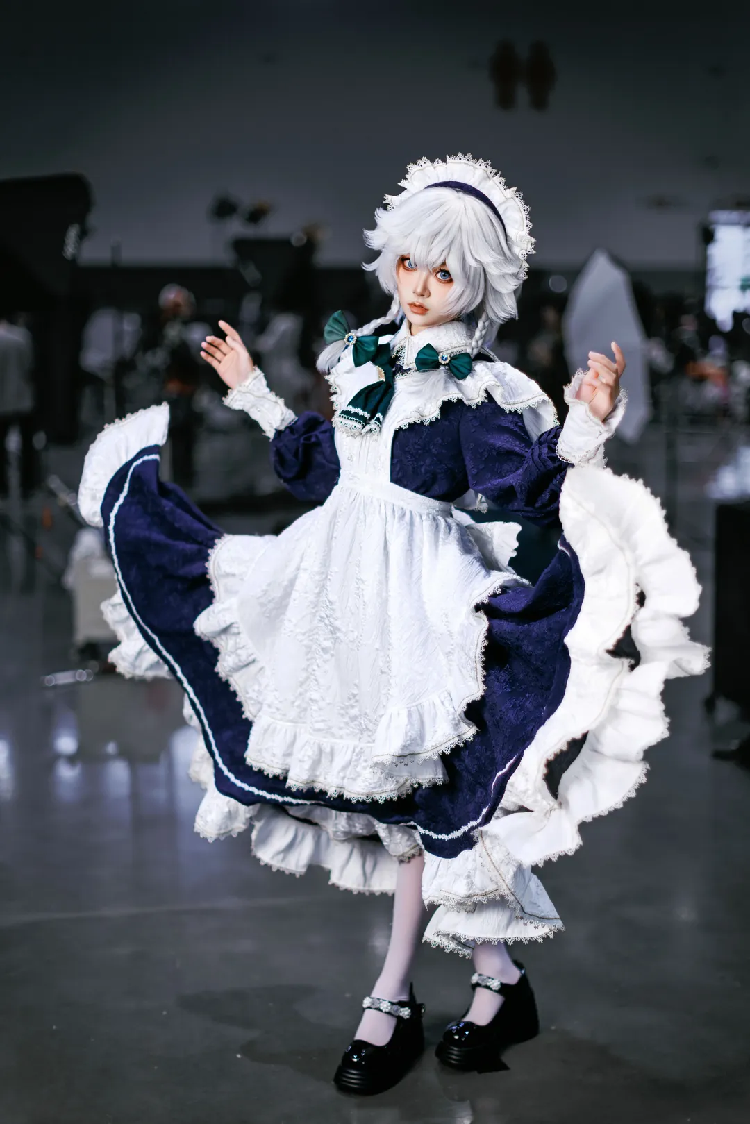 东方project, 动作参考, 十六夜咲夜cos, 漫展拍照姿势, cosplay女仆 - 第4张