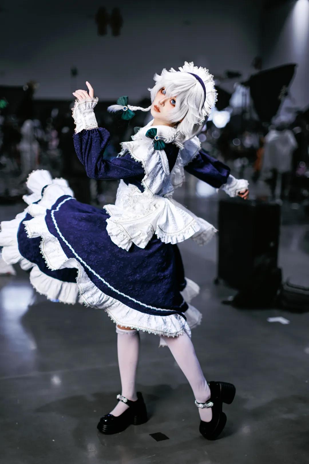 东方project, 动作参考, 十六夜咲夜cos, 漫展拍照姿势, cosplay女仆 - 第5张