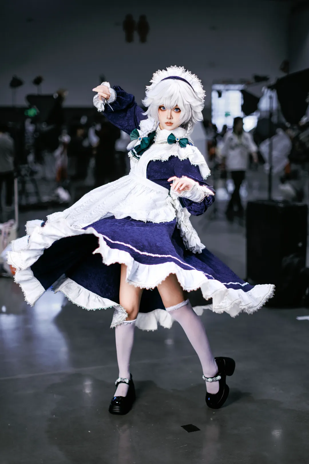 东方project, 动作参考, 十六夜咲夜cos, 漫展拍照姿势, cosplay女仆