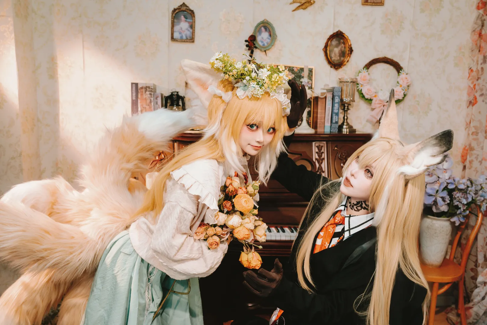 明日方舟, 铃兰cos, 复古风摄影, 兽娘cosplay, 忍冬cos - 第10张
