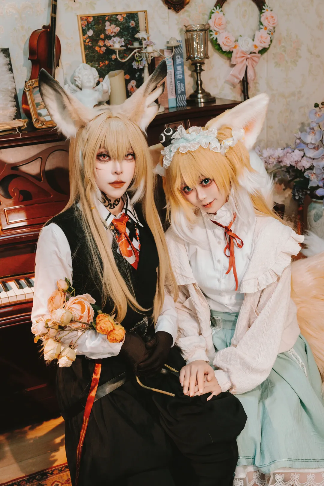明日方舟, 铃兰cos, 复古风摄影, 兽娘cosplay, 忍冬cos - 第11张