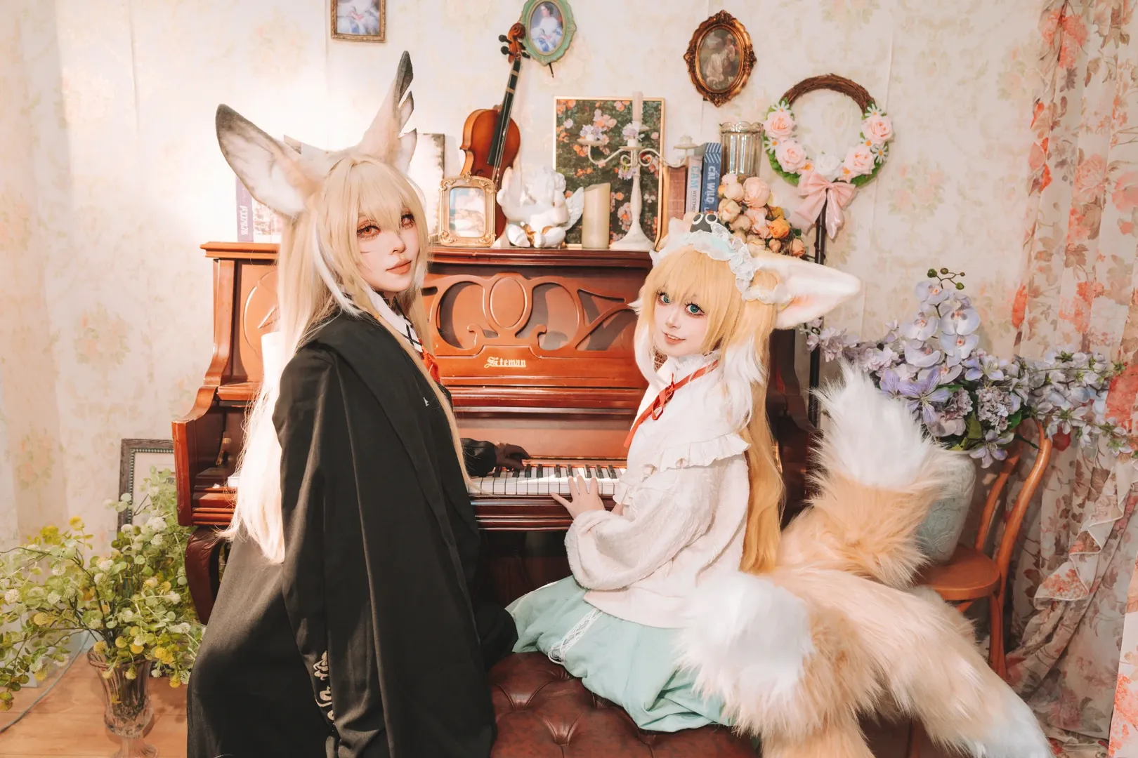 明日方舟, 铃兰cos, 复古风摄影, 兽娘cosplay, 忍冬cos - 第3张