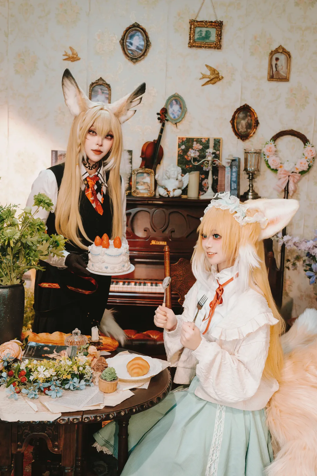 明日方舟, 铃兰cos, 复古风摄影, 兽娘cosplay, 忍冬cos - 第8张
