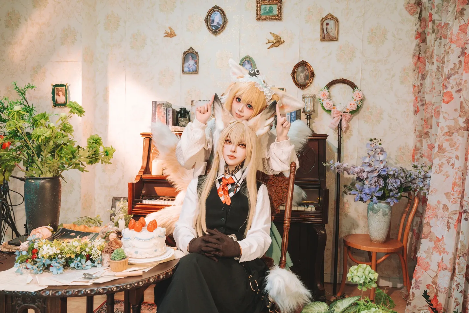 明日方舟, 铃兰cos, 复古风摄影, 兽娘cosplay, 忍冬cos - 第9张