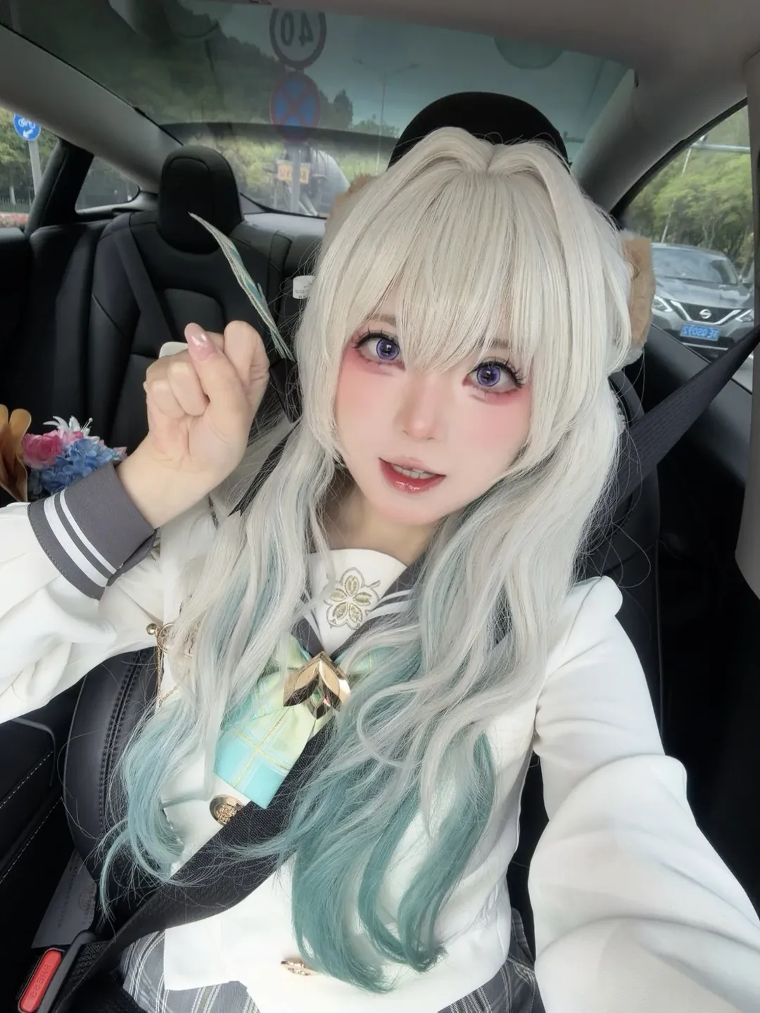 崩坏星穹铁道, 流萤cos, cosplay日常, 银白发色, 眼妆分享 - 第2张
