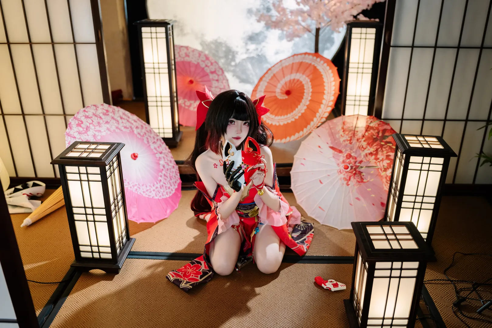 崩壞星穹鐵道, 和風攝影, 花火cos, cosplay正片, 肉肉腿 - 第4張