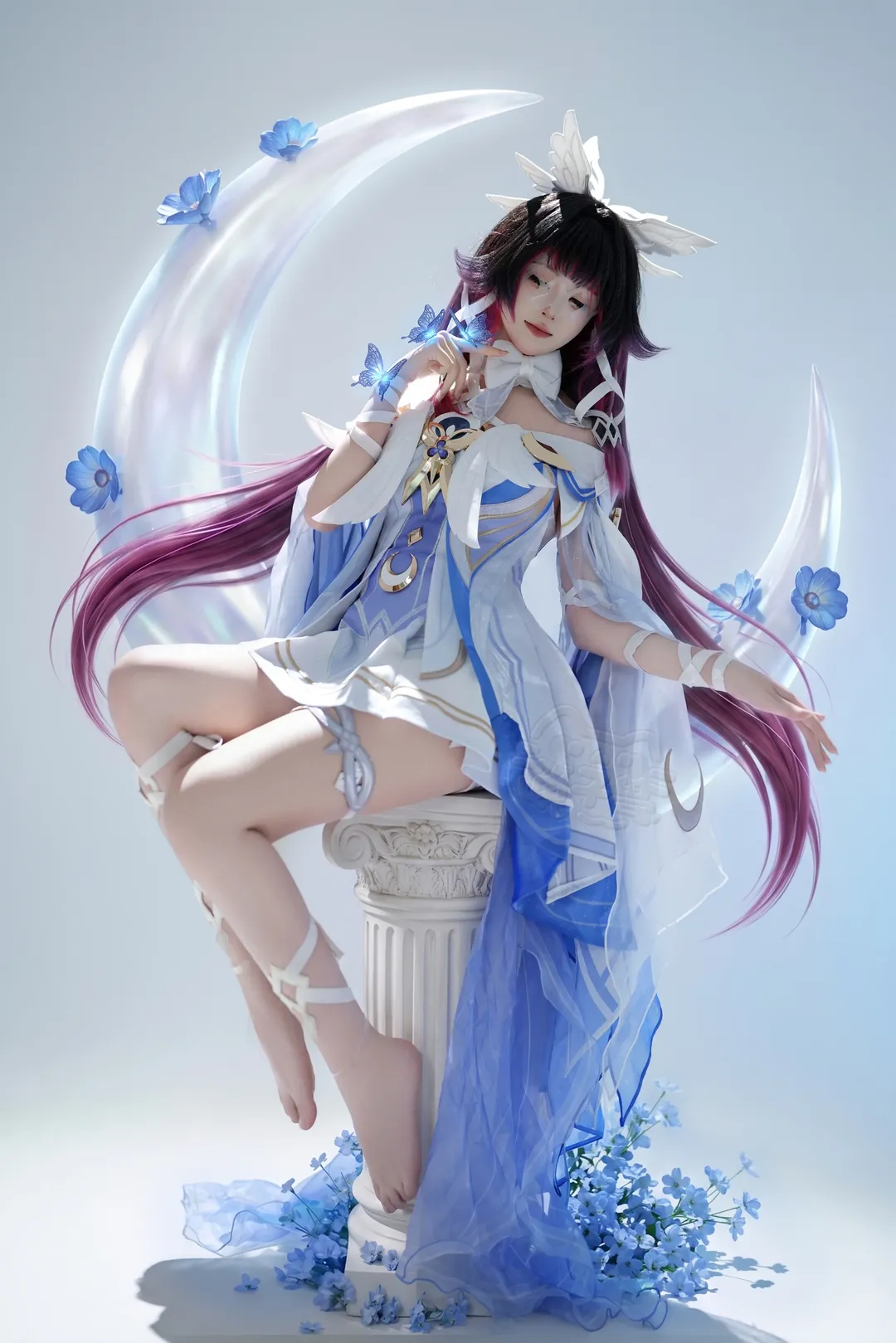 原神, コロンビーナ コスプレ, 原神コスプレ, 仙女風コーデ, 新月の少女