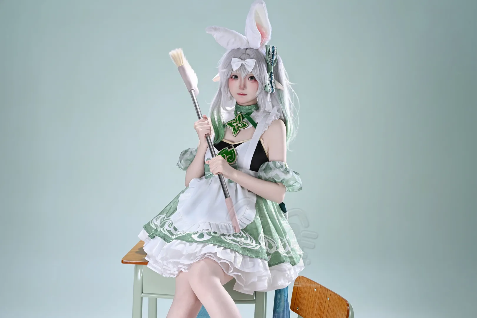 原神, 纳西妲cos, 女仆装, 草神, cosplay摄影 - 第2张