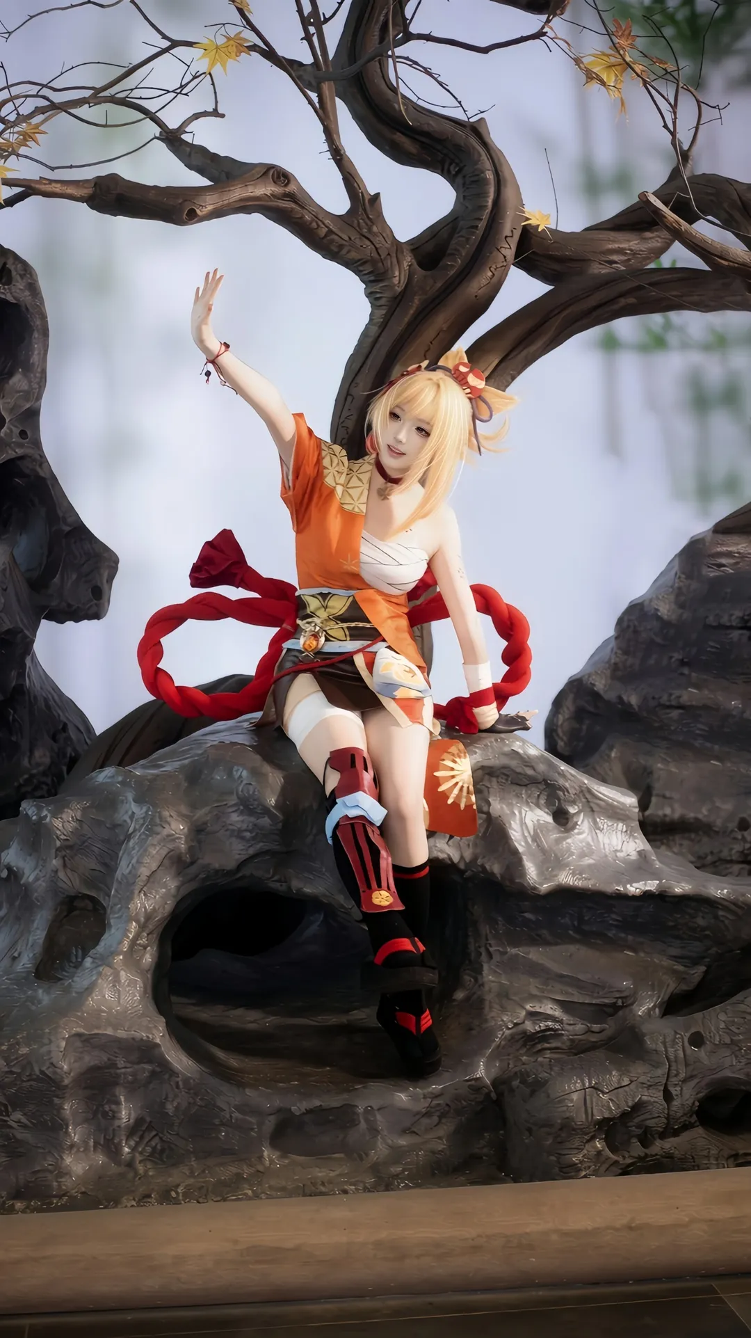Genshin Impact, Cosplay photography, Anime-style outfit, Japanese-style outfit, Yoimiya cosplay - Image 2