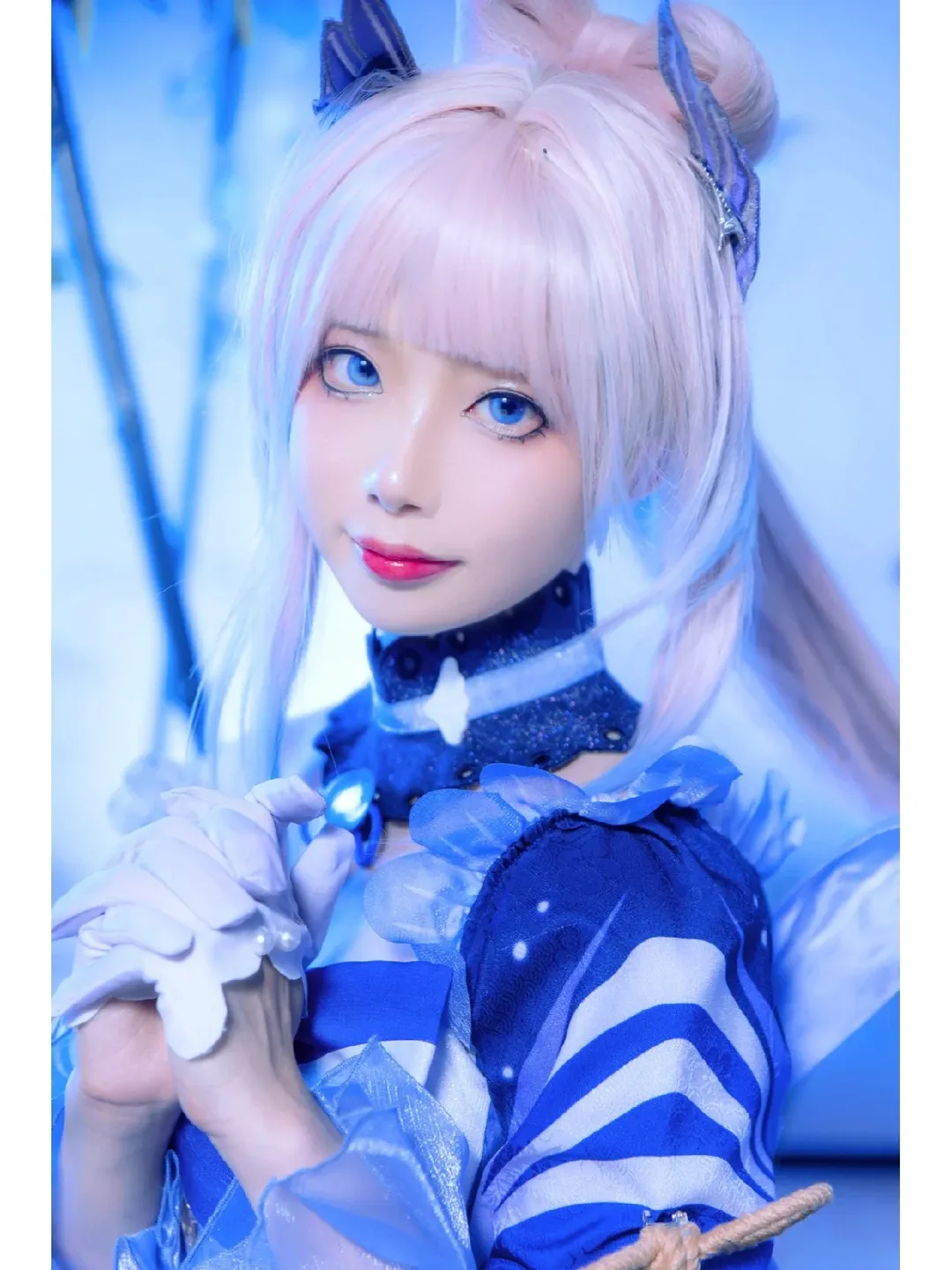 Genshin Impact, Sangonomiya Kokomi cosplay, Anime cosplay, Ornamental fish, Blue atmosphere