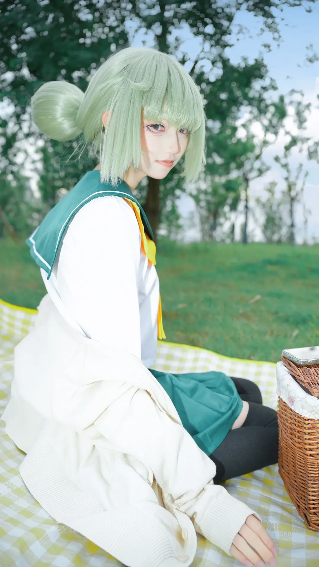 户外cosplay, 二次元日常, 阿良河基维cos, 憧憬成为魔法少女, jk制服野餐 - 第1张