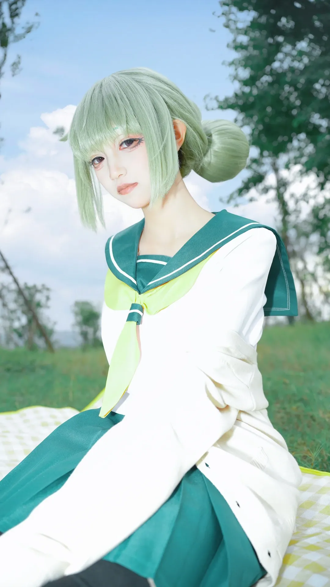 户外cosplay, 二次元日常, 阿良河基维cos, 憧憬成为魔法少女, jk制服野餐 - 第2张
