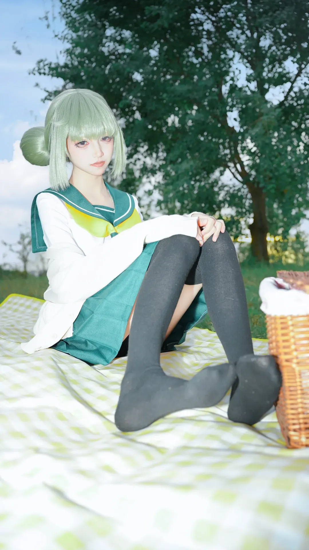 户外cosplay, 二次元日常, 阿良河基维cos, 憧憬成为魔法少女, jk制服野餐