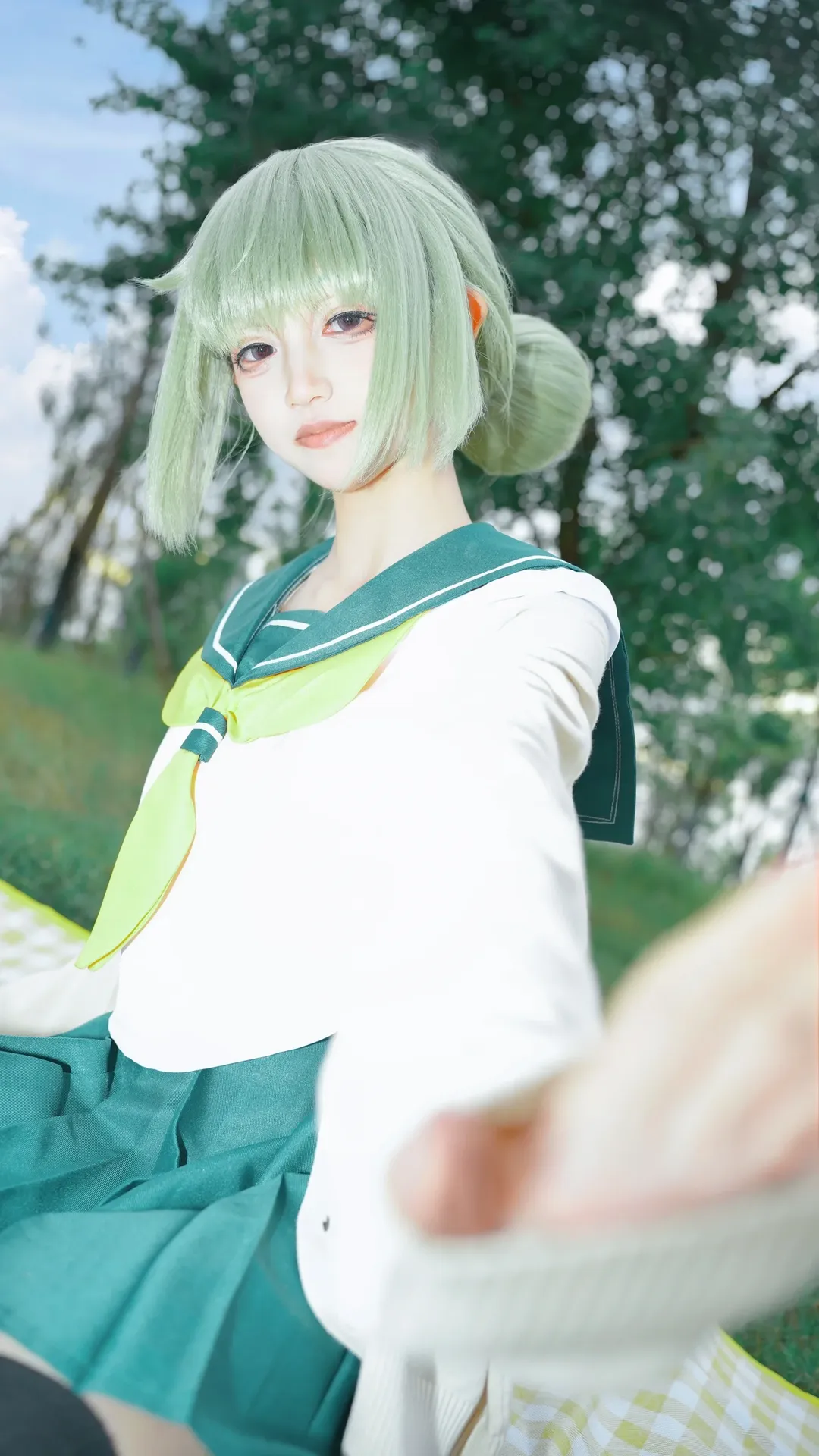 户外cosplay, 二次元日常, 阿良河基维cos, 憧憬成为魔法少女, jk制服野餐 - 第4张