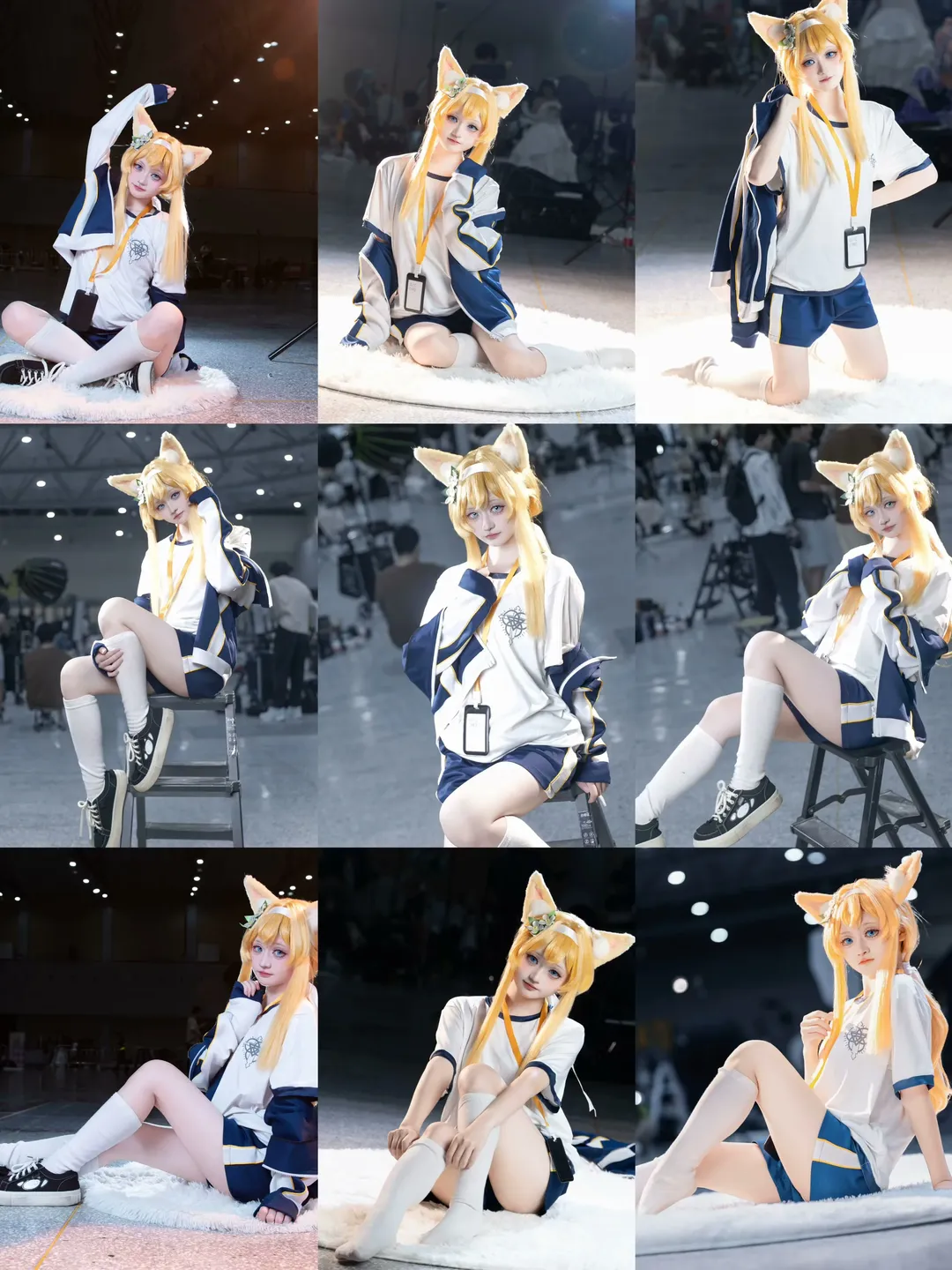 碧蓝档案, cos动作参考, 伊落玛丽cos, 体操服cos, 可爱型cosplay - 第1张