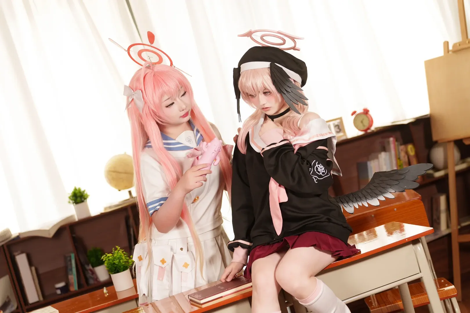 cosplay, 蔚蓝档案, 下江小春cos, 校园摄影, 补习部 - 第1张