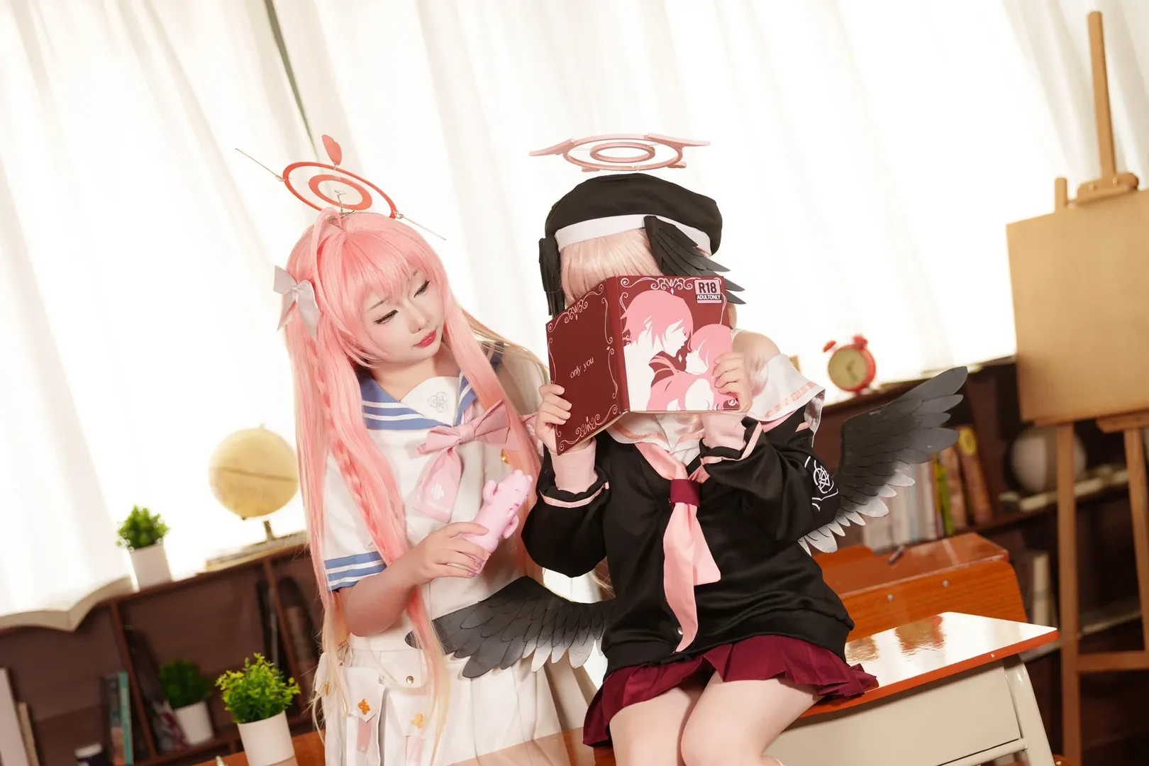 cosplay, 蔚蓝档案, 下江小春cos, 校园摄影, 补习部 - 第3张