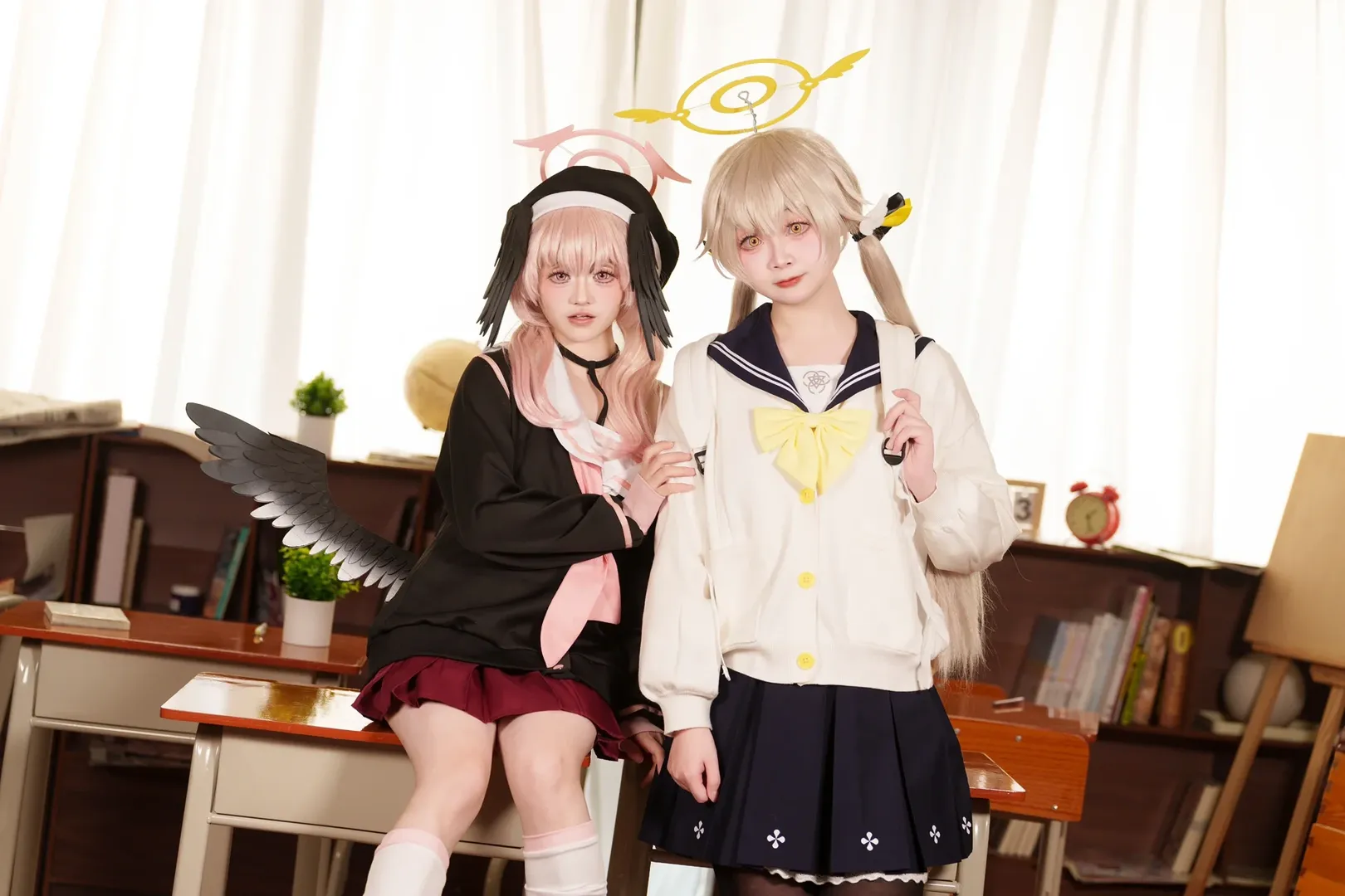 cosplay, 蔚蓝档案, 下江小春cos, 校园摄影, 补习部 - 第9张