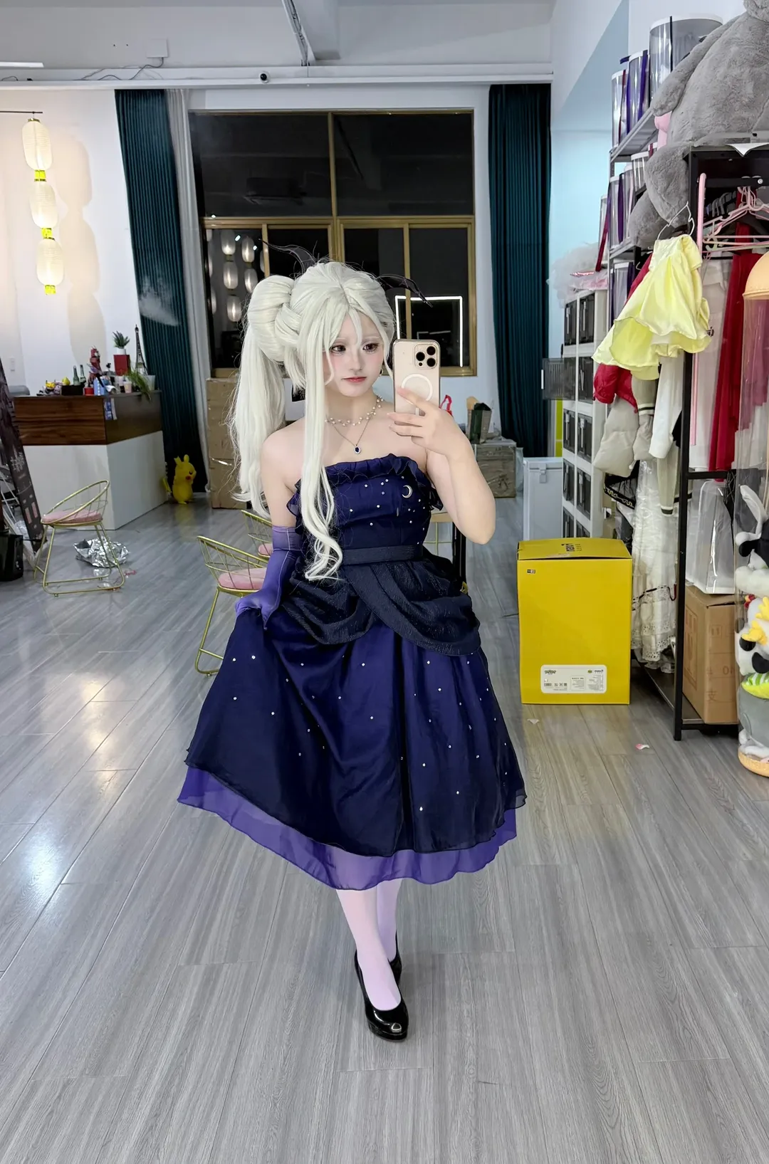 Blue Archive, Sorasaki Hina cosplay, Anime cosplay, Casual cosplay, Starry sky dress