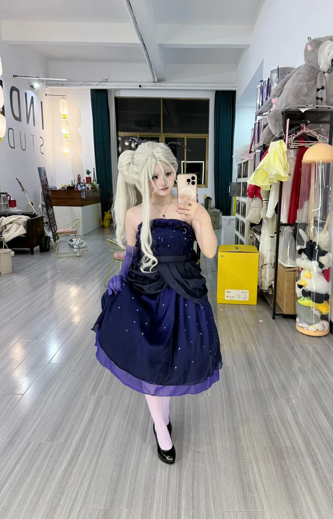 Blue Archive, Sorasaki Hina cosplay, Anime cosplay, Casual cosplay, Starry sky dress - Image 2