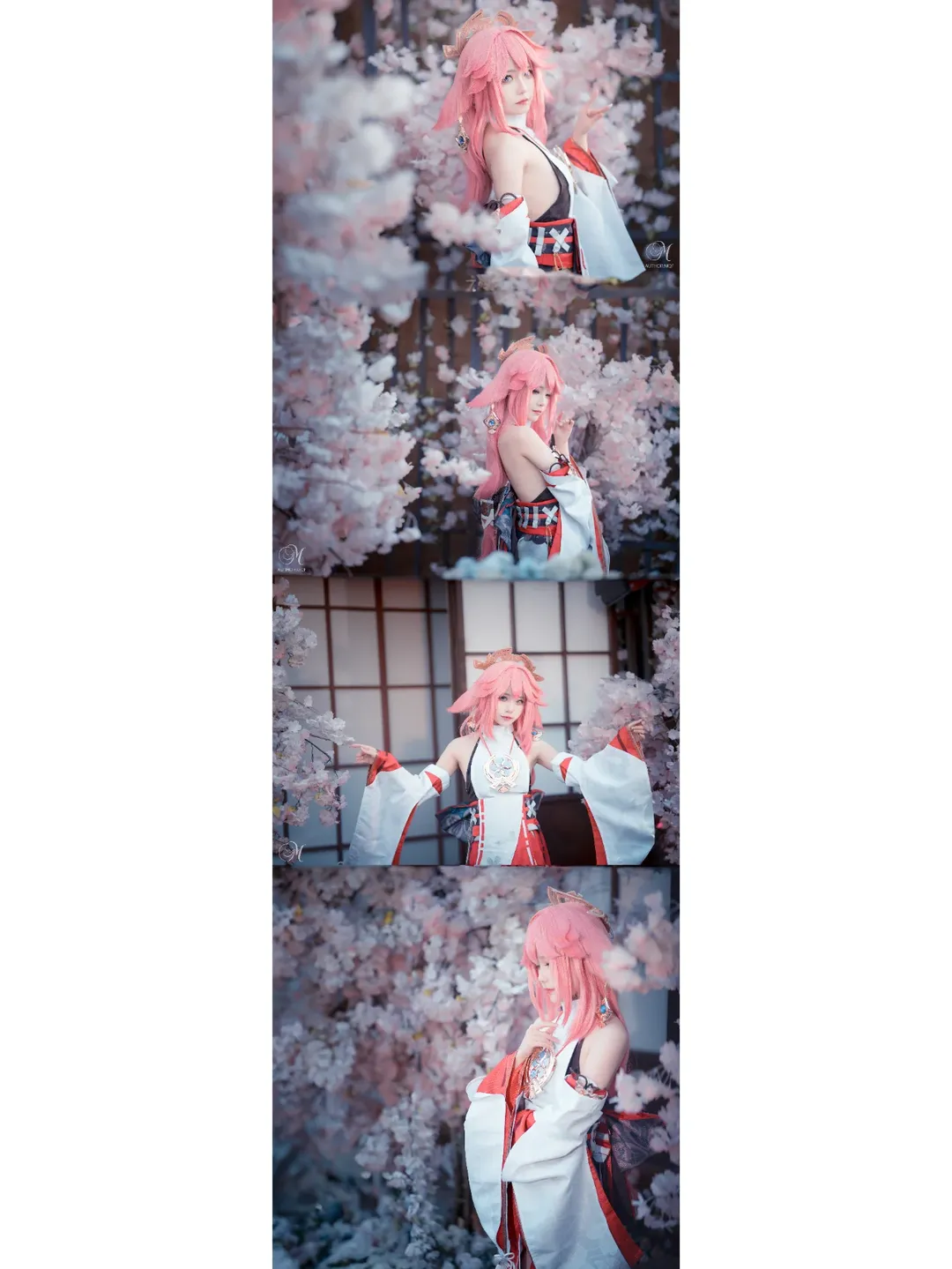 原神, 和风摄影, 八重神子cos, 樱花cosplay, 永诺宜拍 - 第1张