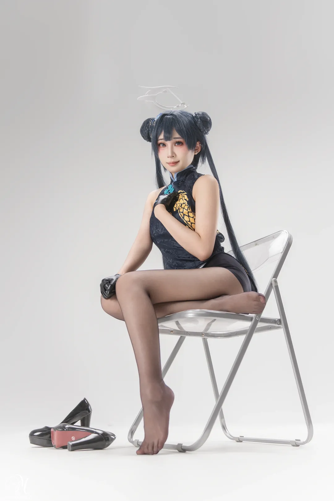 キサキ コスプレ, ブルーアーカイブ, ポーズ参考, コスプレ撮影, 黒タイツ コーデ