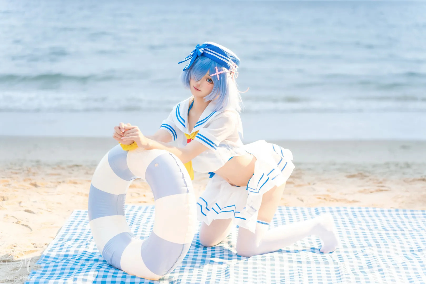 海边摄影, 从零开始的异世界生活, 蕾姆cos, 泳装cosplay, 索尼a7c2 - 第2张