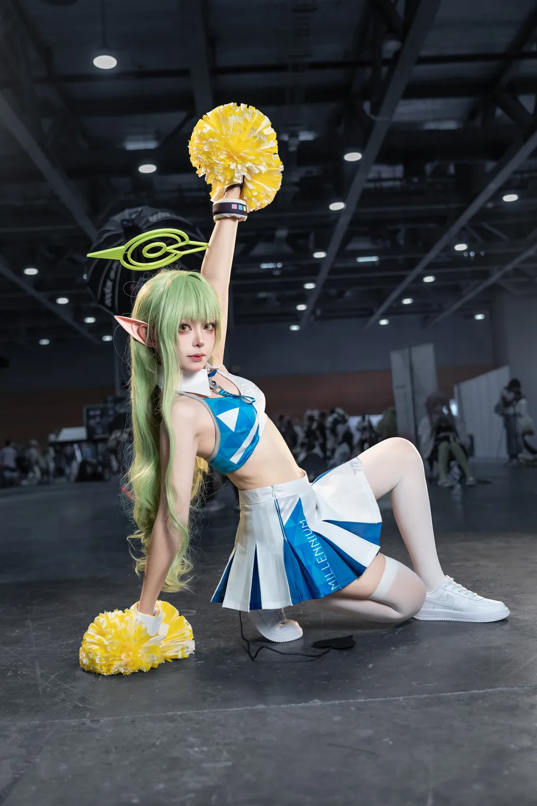 二次元撮影, ブルーアーカイブ, ホタルACGエキスポ, チアリーダー衣装, 橘ヒカリ コスプレ