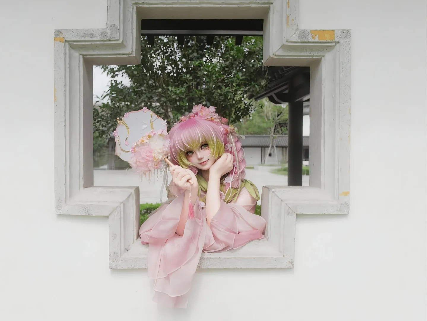 动漫角色还原, 鬼灭之刃, 甘露寺蜜璃cos, cosplay摄影, 国风二次元 - 第3张