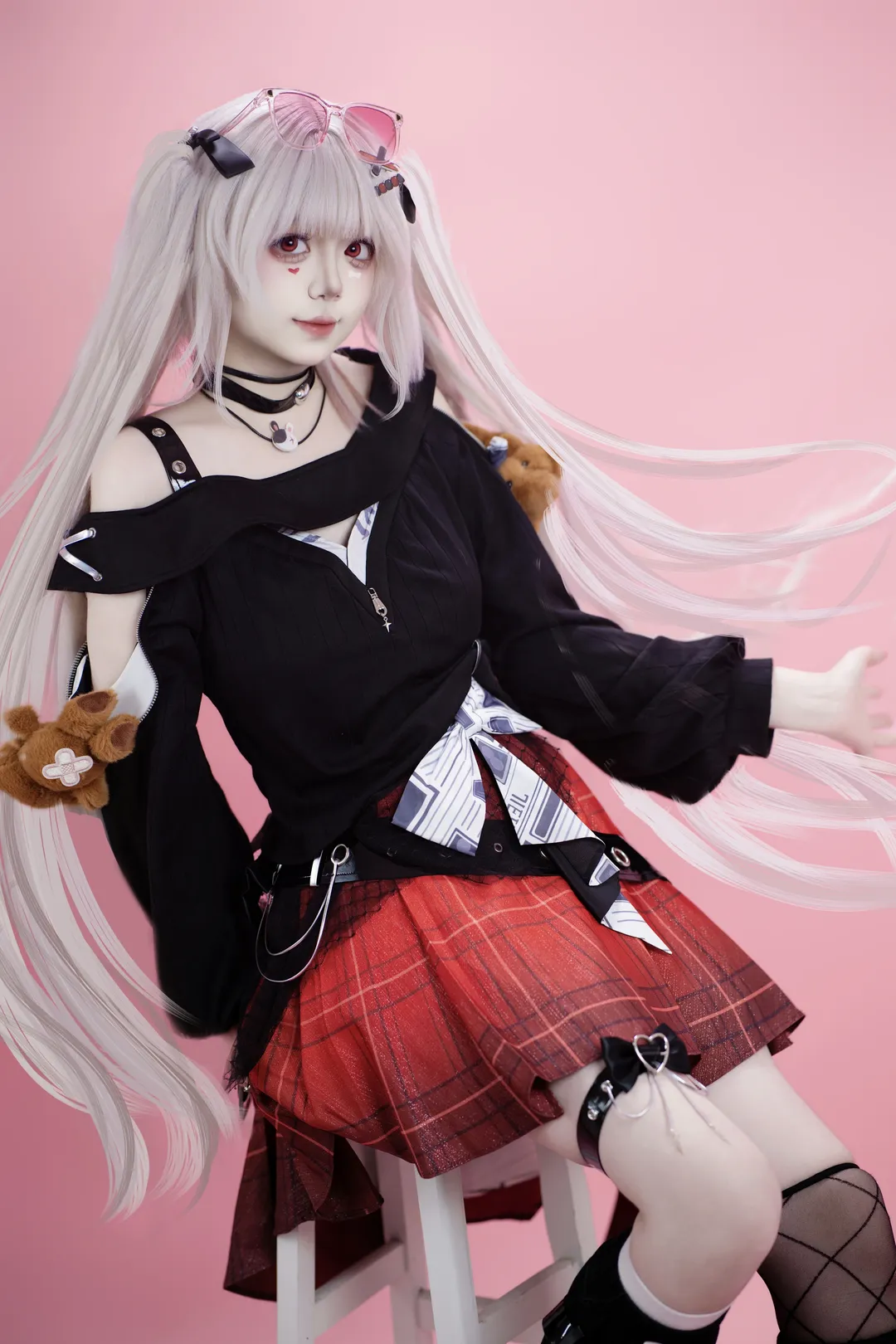 Honkai: Star Rail, Sparkle cosplay, Silver-white twin tails, Sweet-cool outfit, Cosplay photography studio - Image 11