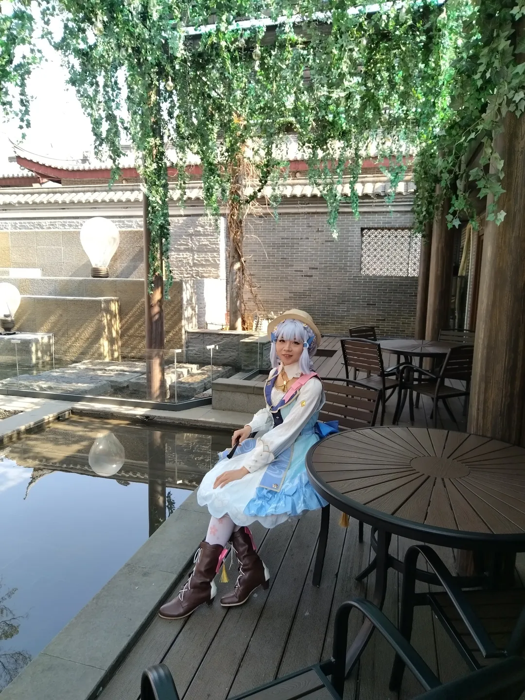 原神, 角色还原, 神里绫华cos, cosplay摄影, 古镇打卡 - 第4张