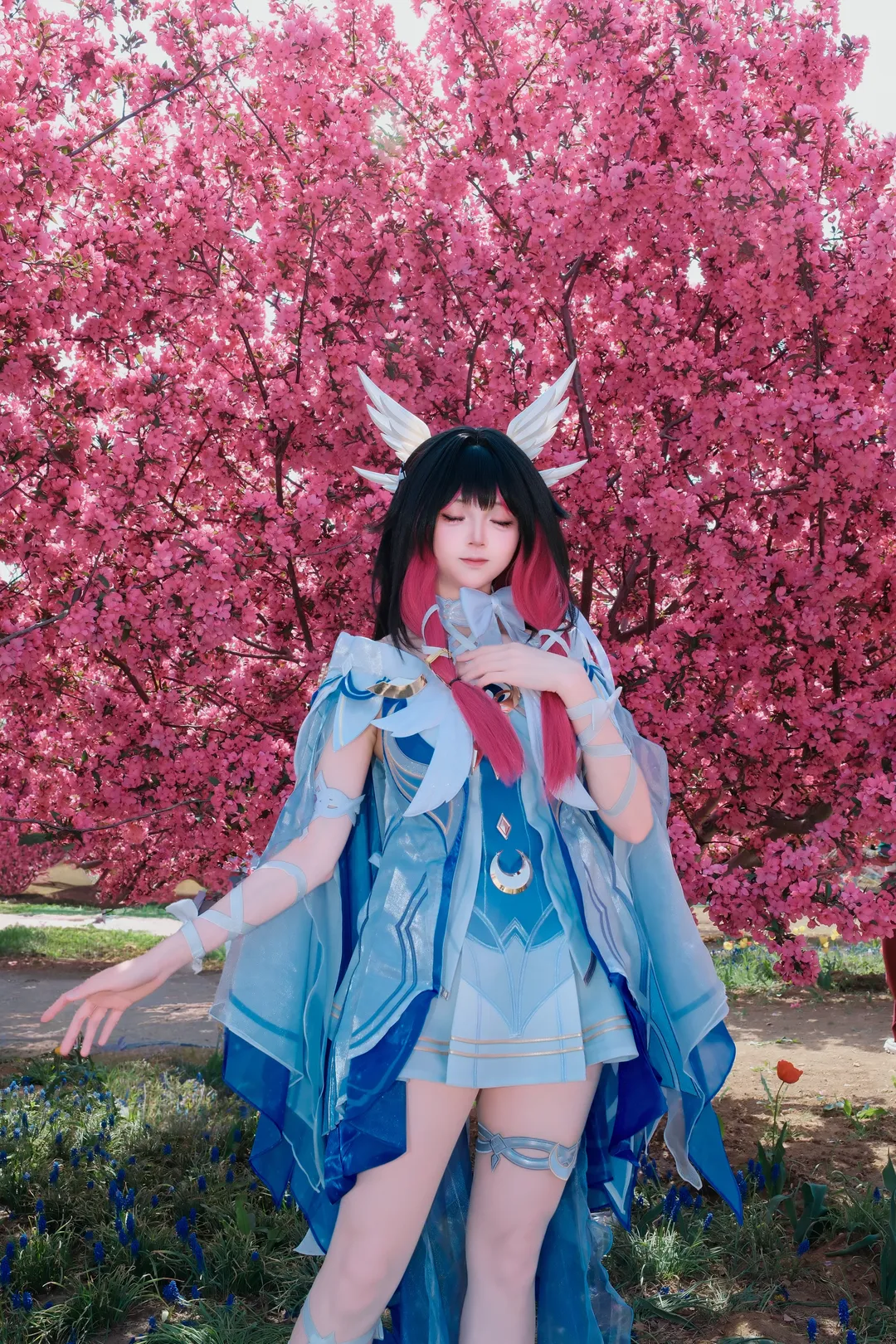 哥伦比娅cos, 二次元少女, cosplay正片, 花海写真, 绝美户外 - 第7张