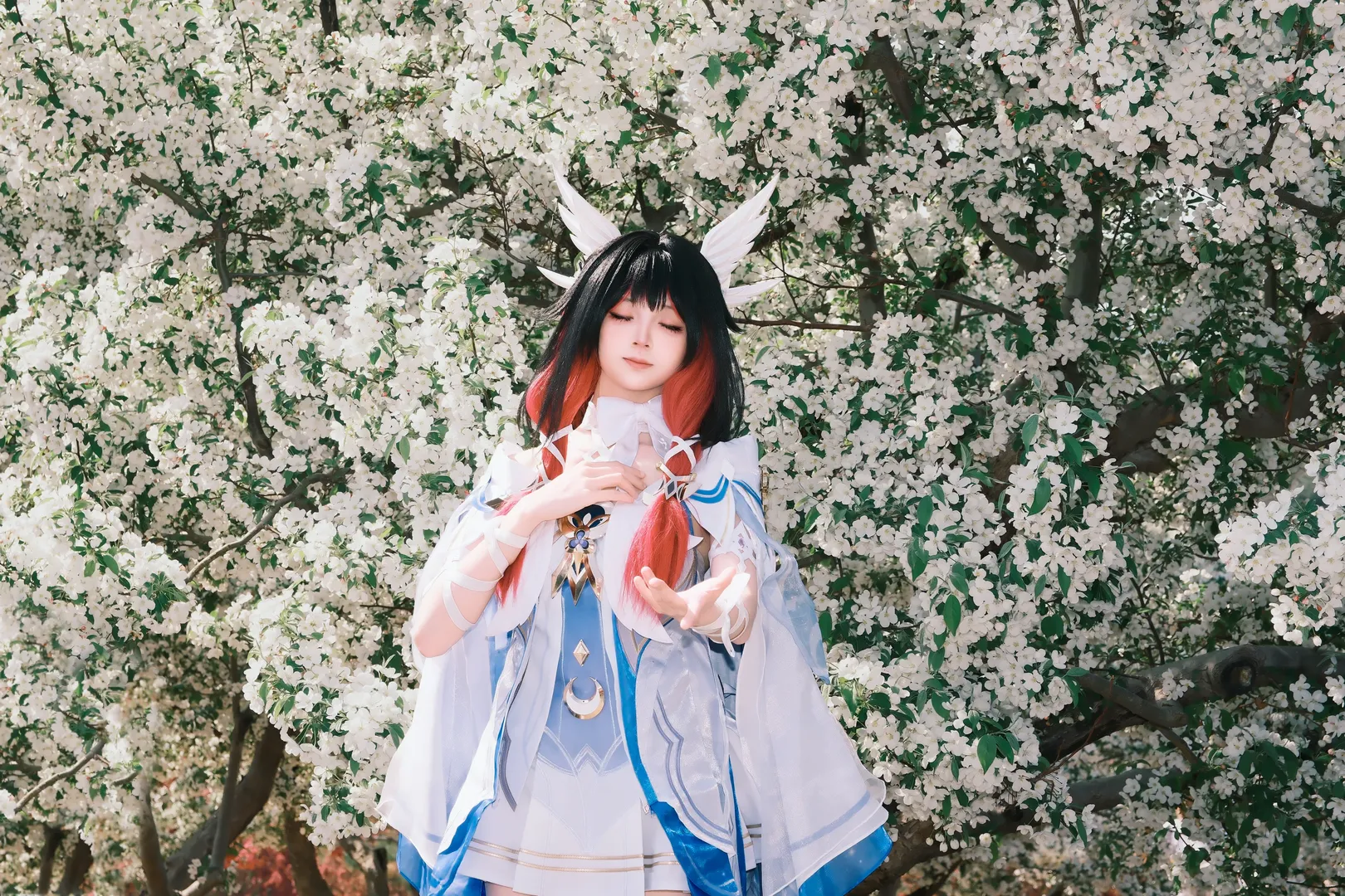 哥伦比娅cos, 二次元少女, cosplay正片, 花海写真, 绝美户外 - 第9张