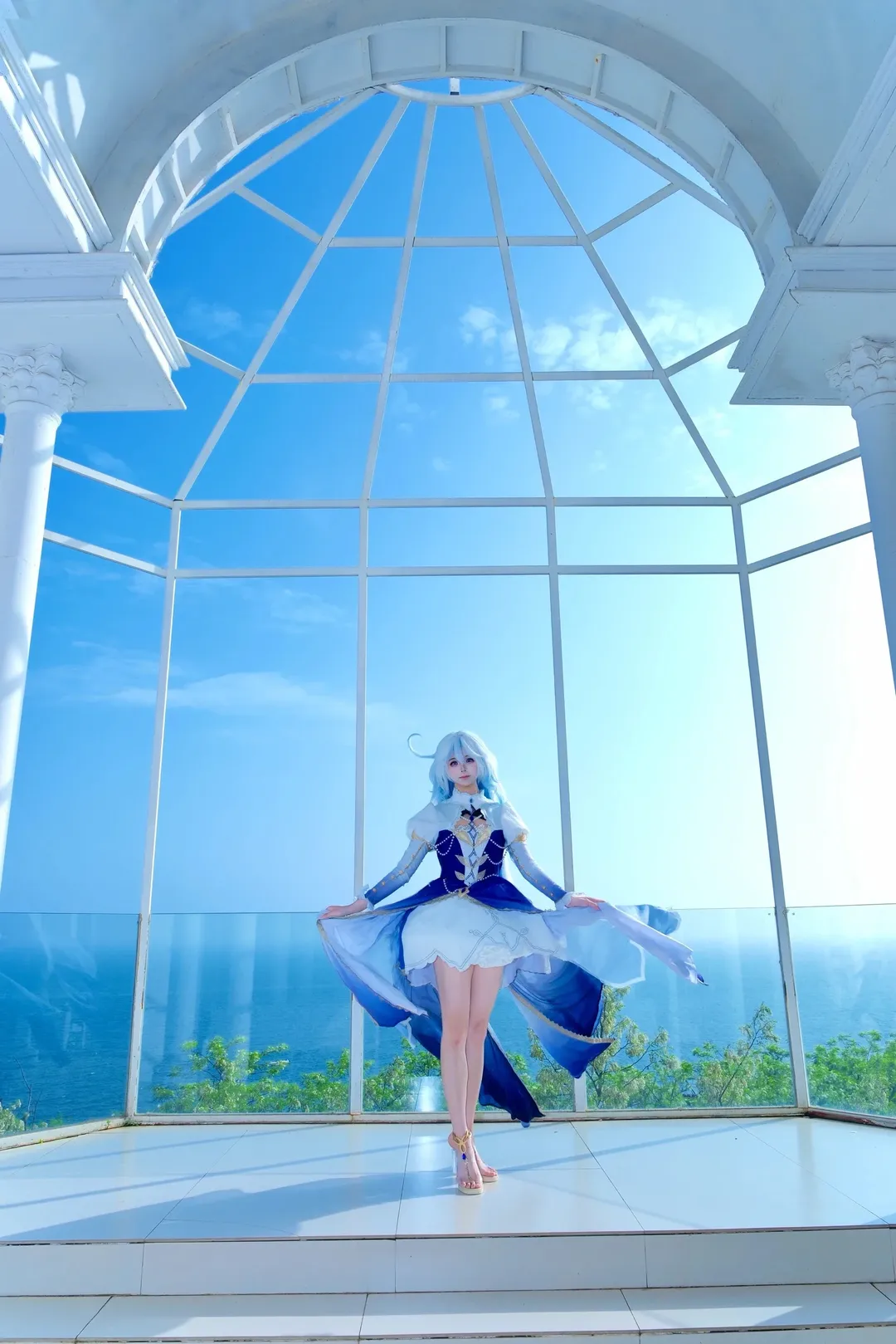 原神, 二次元摄影, 芙宁娜cos, 户外写真, 教堂摄影 - 第2张