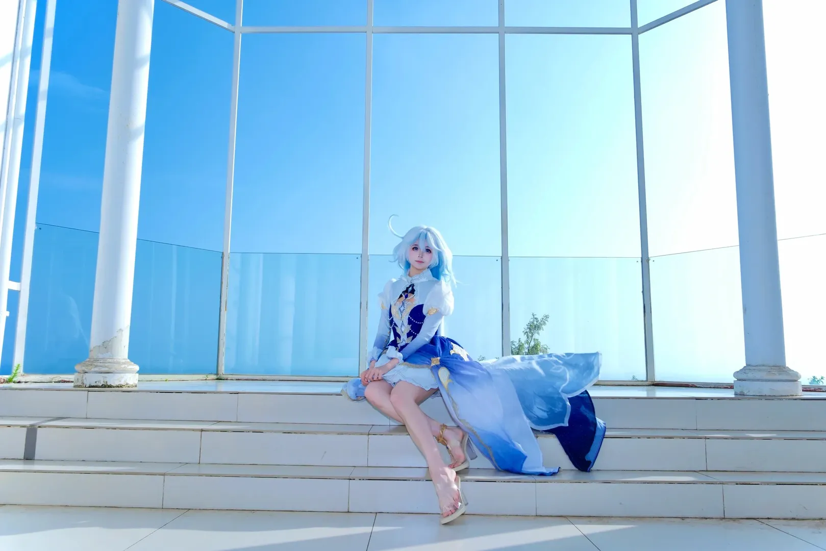 原神, 二次元摄影, 芙宁娜cos, 户外写真, 教堂摄影 - 第4张