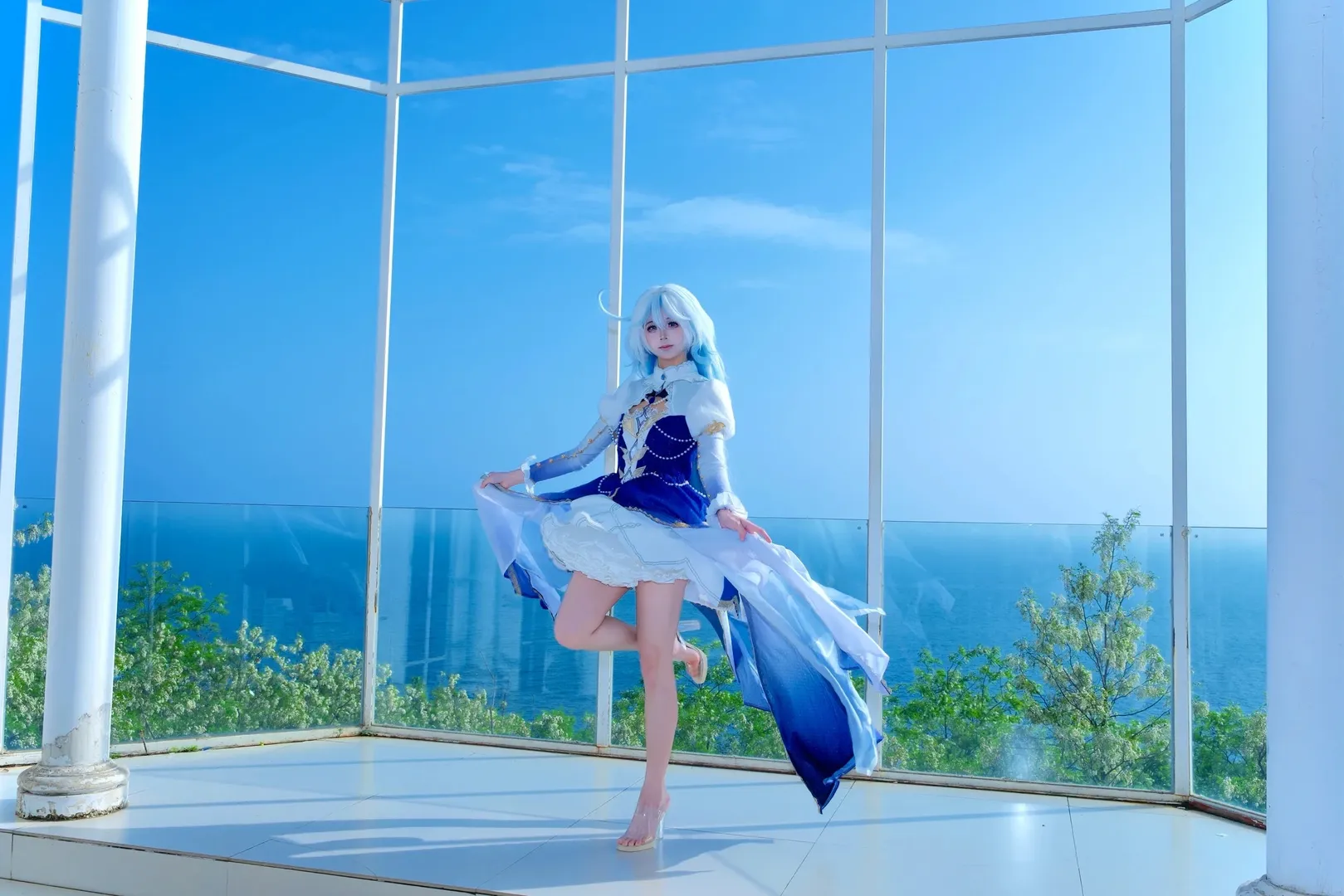 原神, 二次元摄影, 芙宁娜cos, 户外写真, 教堂摄影 - 第5张