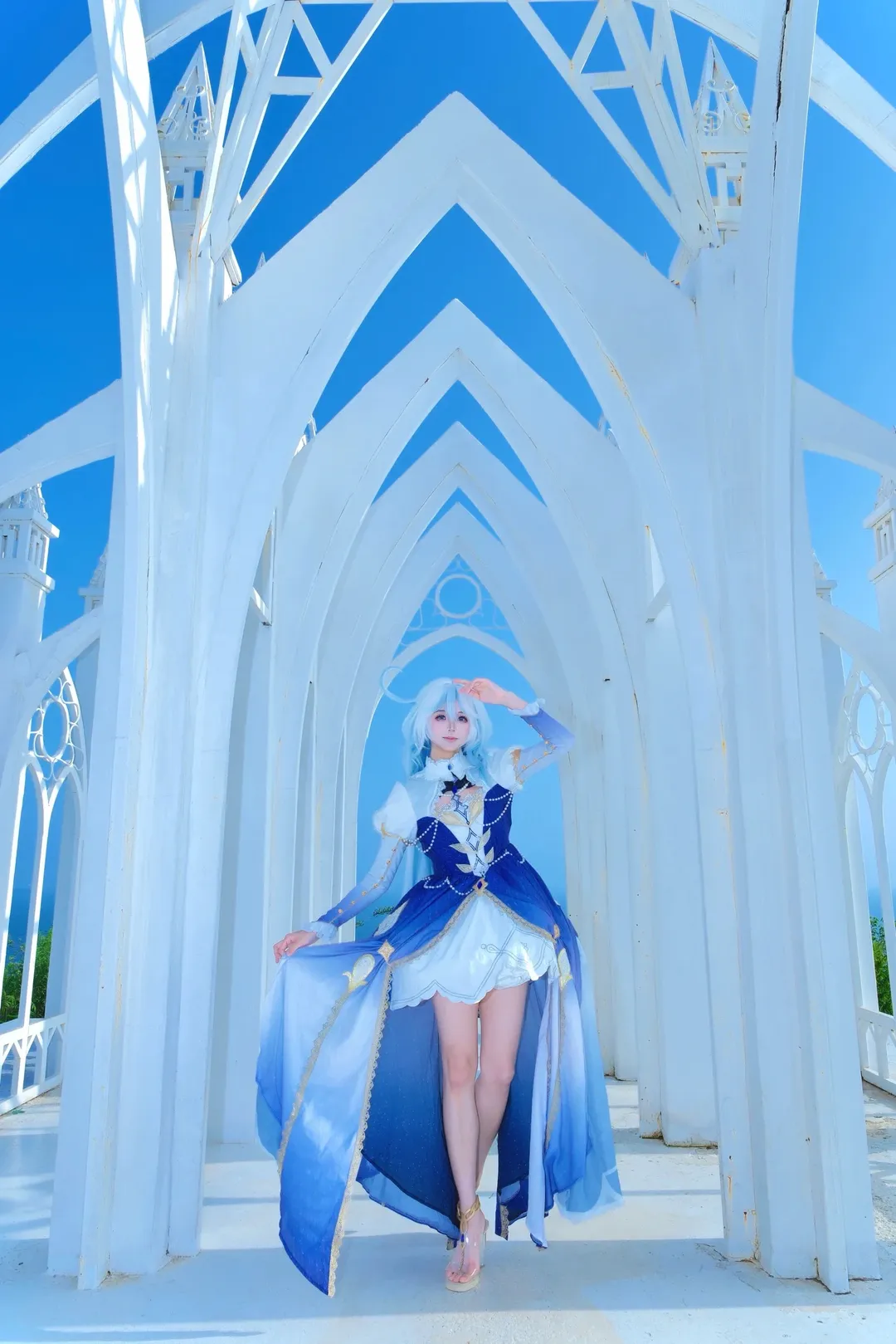 原神, 二次元摄影, 芙宁娜cos, 户外写真, 教堂摄影 - 第7张