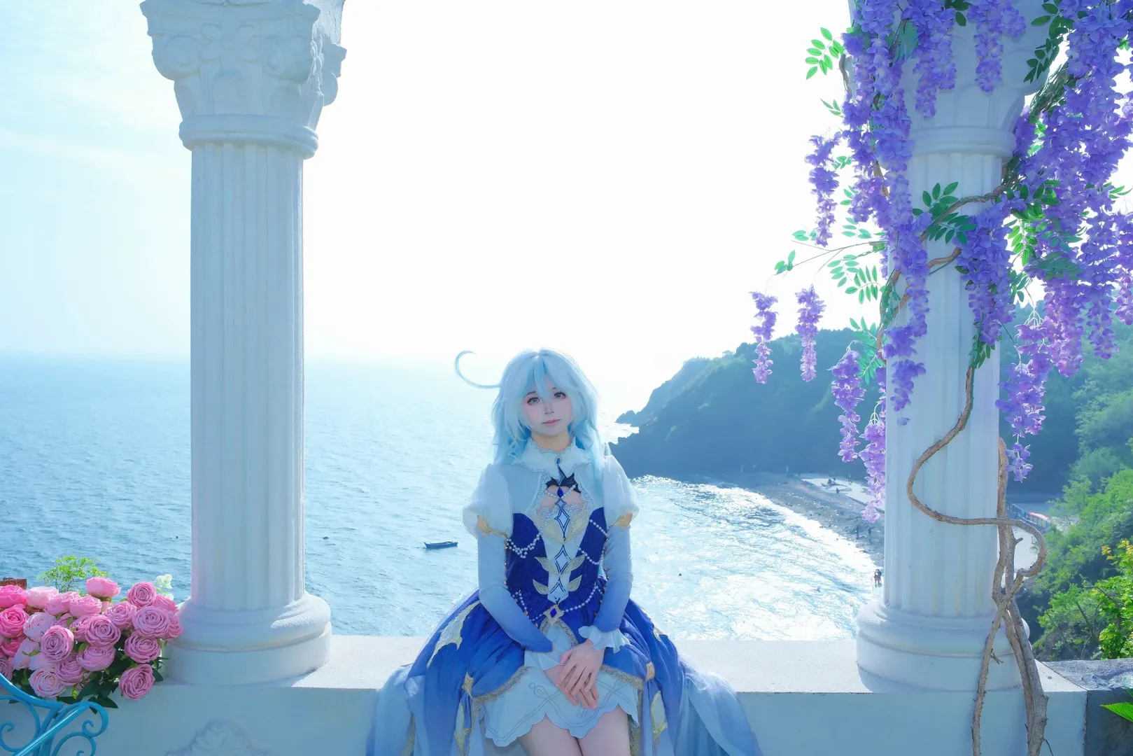 原神, 芙宁娜cos, cosplay摄影, 海边外景, 二次元日常 - 第3张