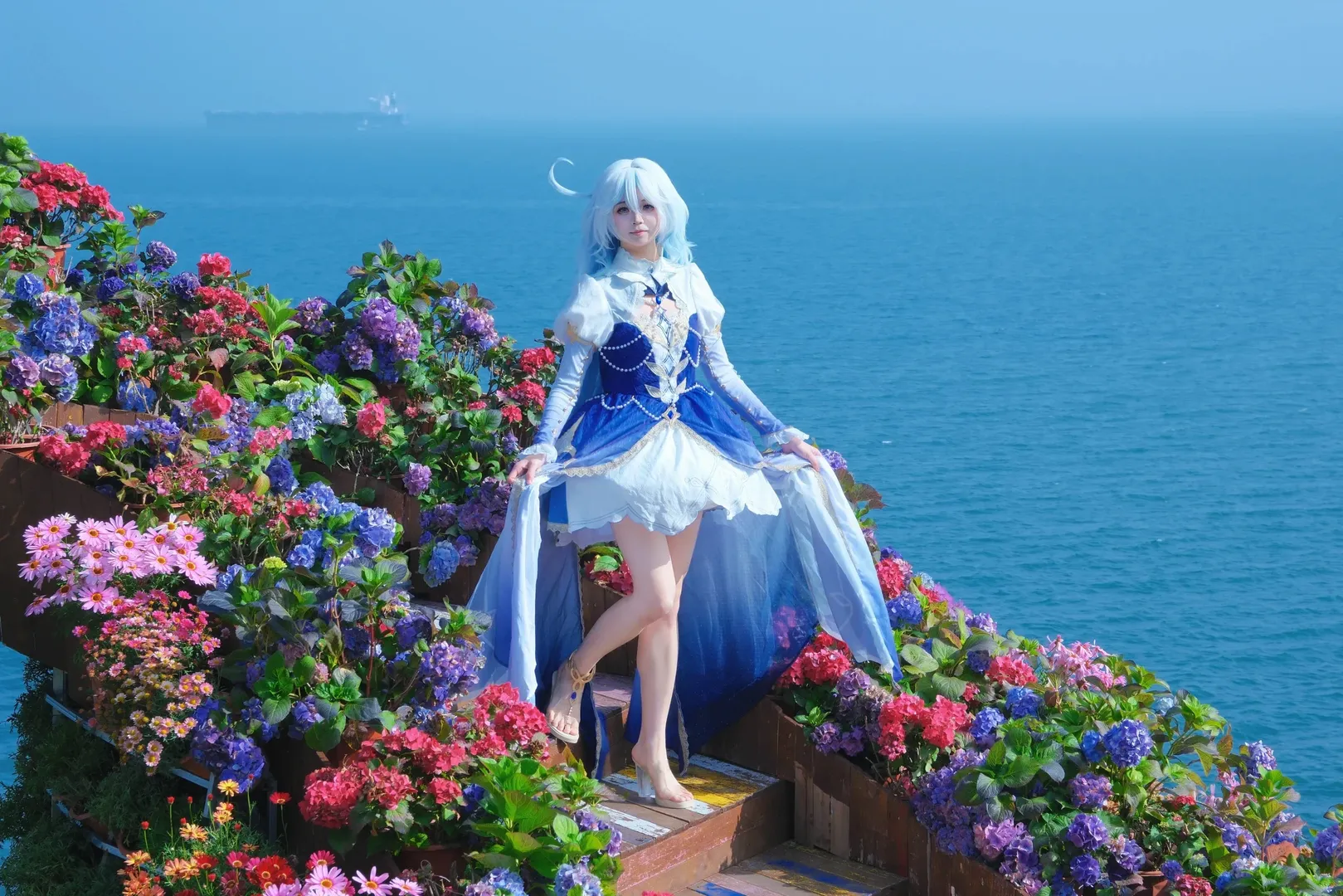 原神, 芙宁娜cos, cosplay摄影, 海边外景, 二次元日常 - 第4张