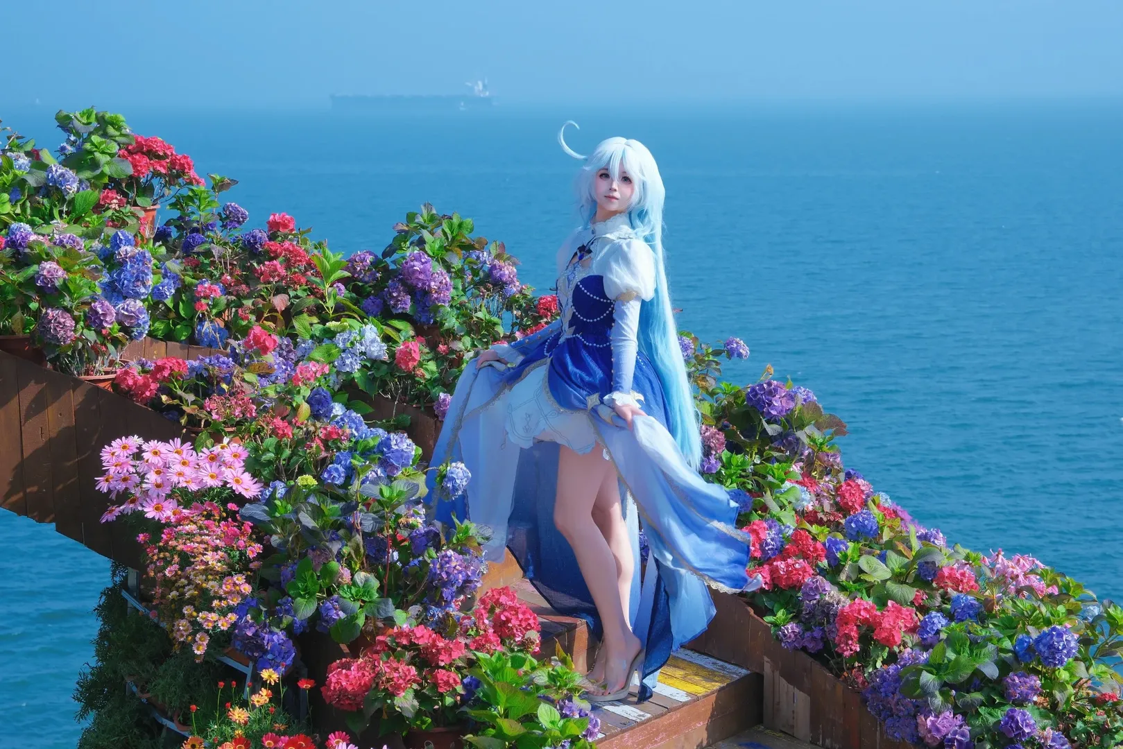 原神, 芙宁娜cos, cosplay摄影, 海边外景, 二次元日常 - 第5张