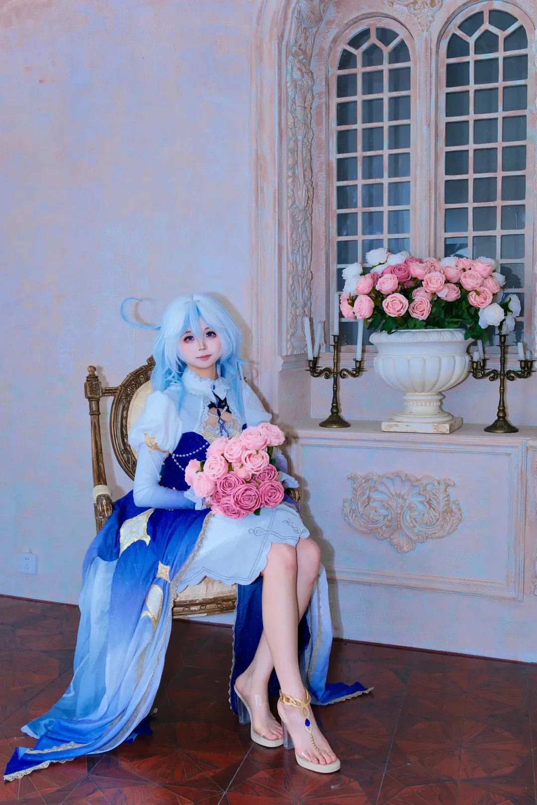 原神, 芙宁娜cos, cosplay摄影, 海边外景, 二次元日常