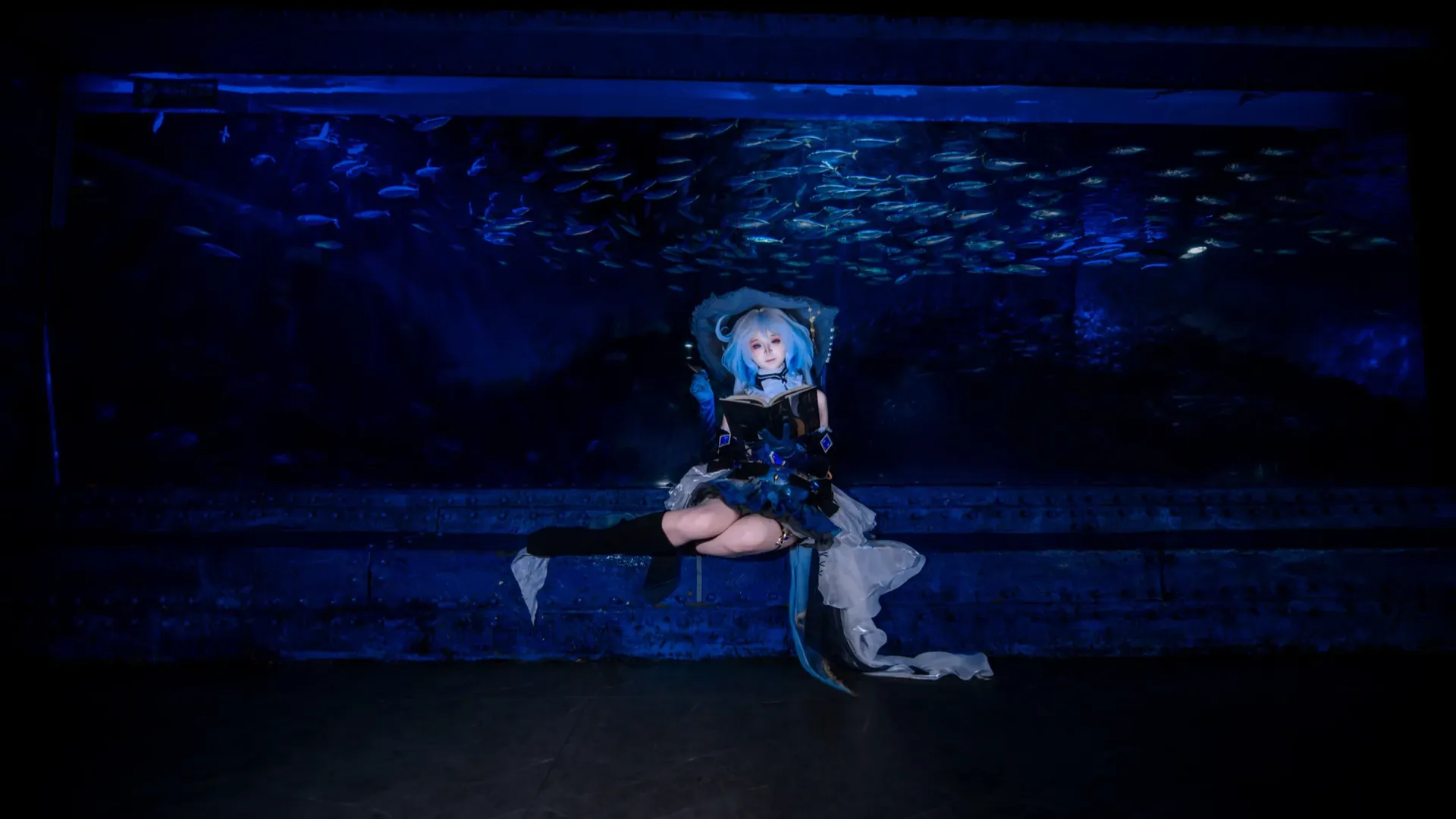 原神, 芙宁娜cos, 私设cos, 二次元穿搭, 水族馆摄影 - 第5张