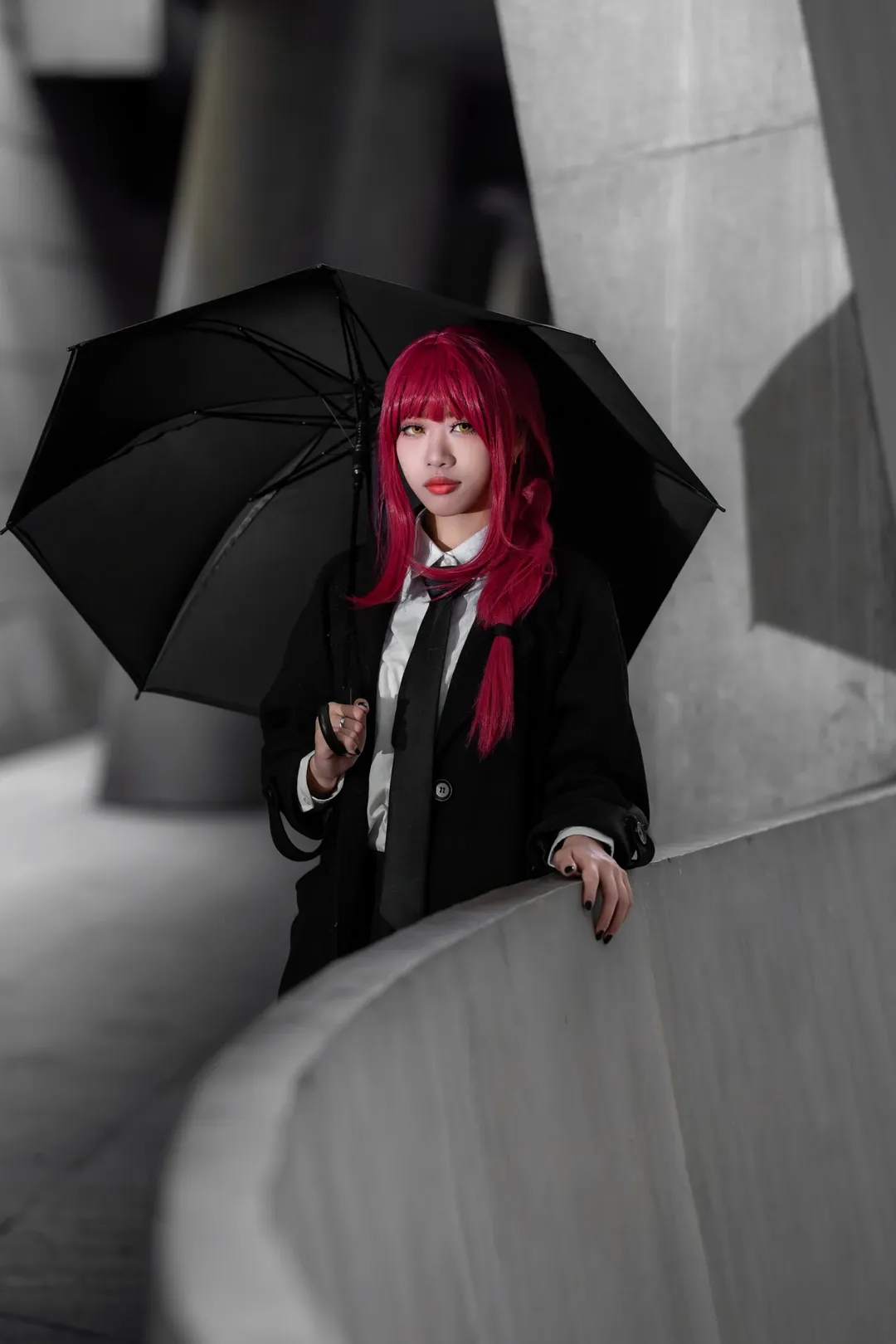 电锯人, cosplay摄影, 广州约拍, 红发造型, 玛奇玛cos - 第1张