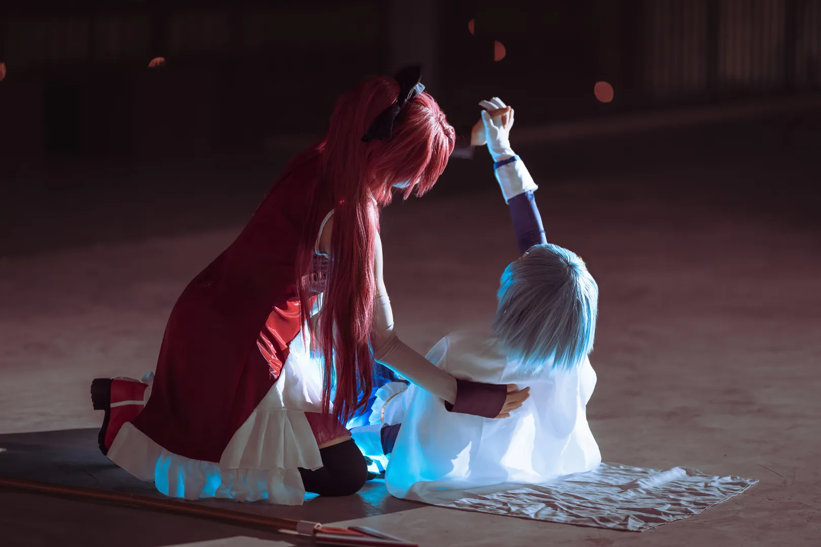 魔法少女まどか☆マギカ, ペアインタラクション, ダーク写真, 佐倉杏子・美樹さやかコスプレ, 赤青CP