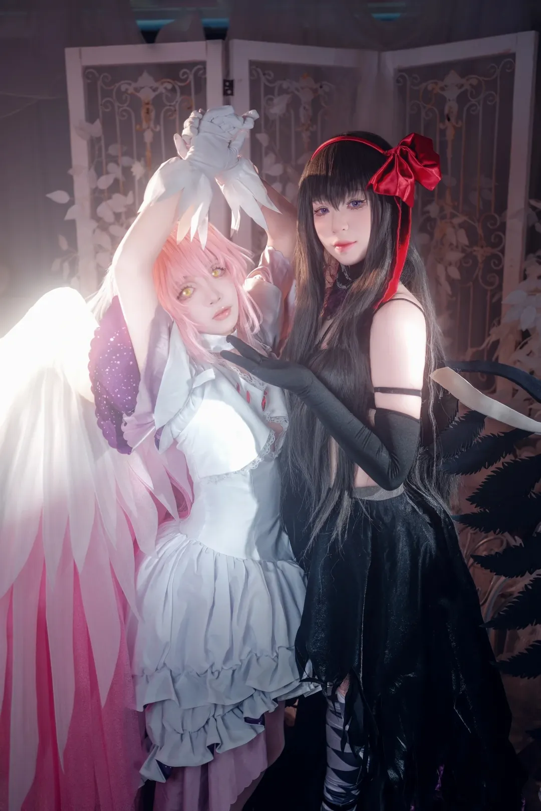 鹿目圓cos, 魔法少女小圓, 曉美焰cos, 魔圓cosplay, 雙人正片 - 第1張