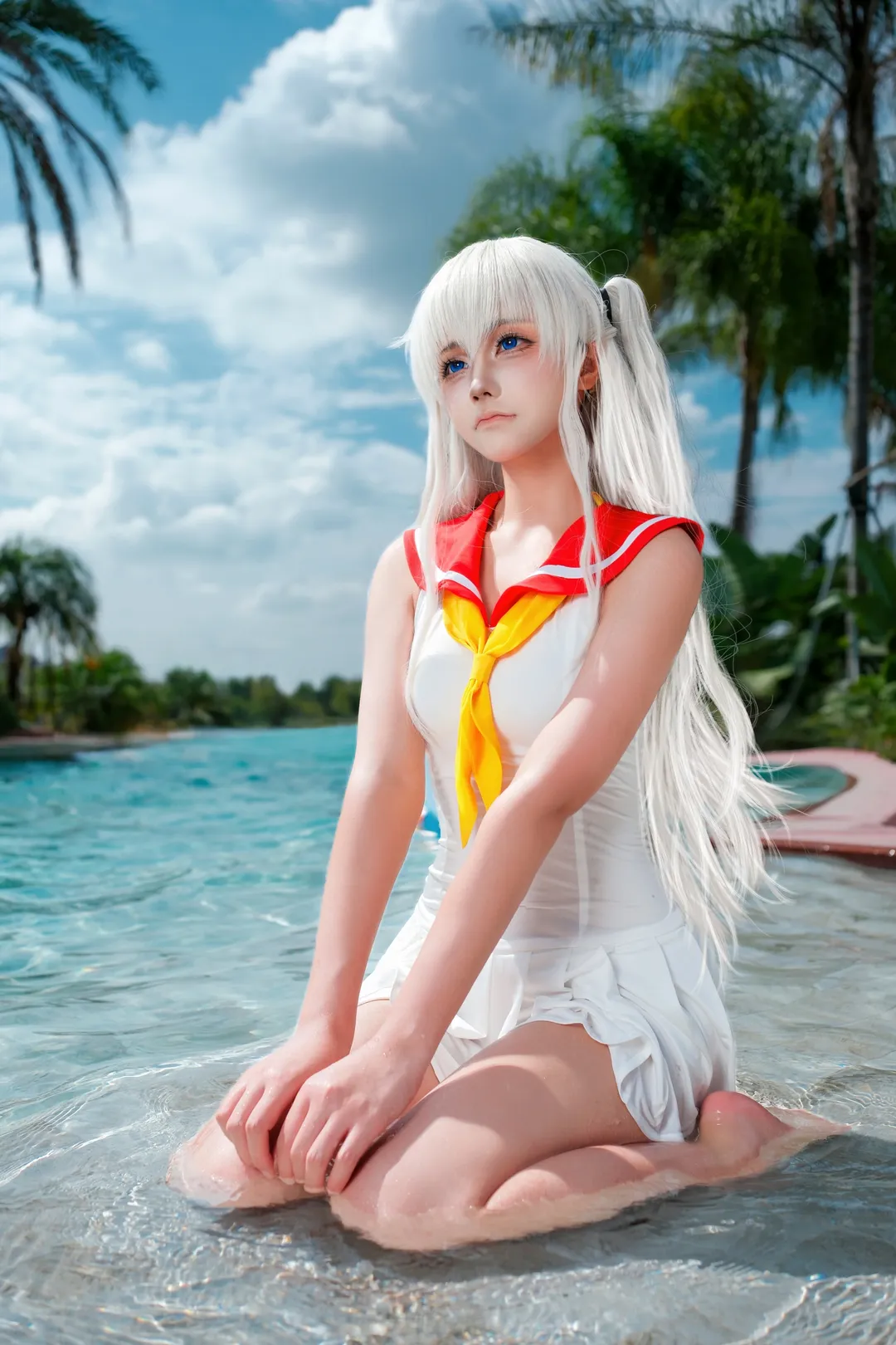 泳装cosplay, 二次元分享, 夏日外景, 友利奈绪cos, Charlotte - 第2张