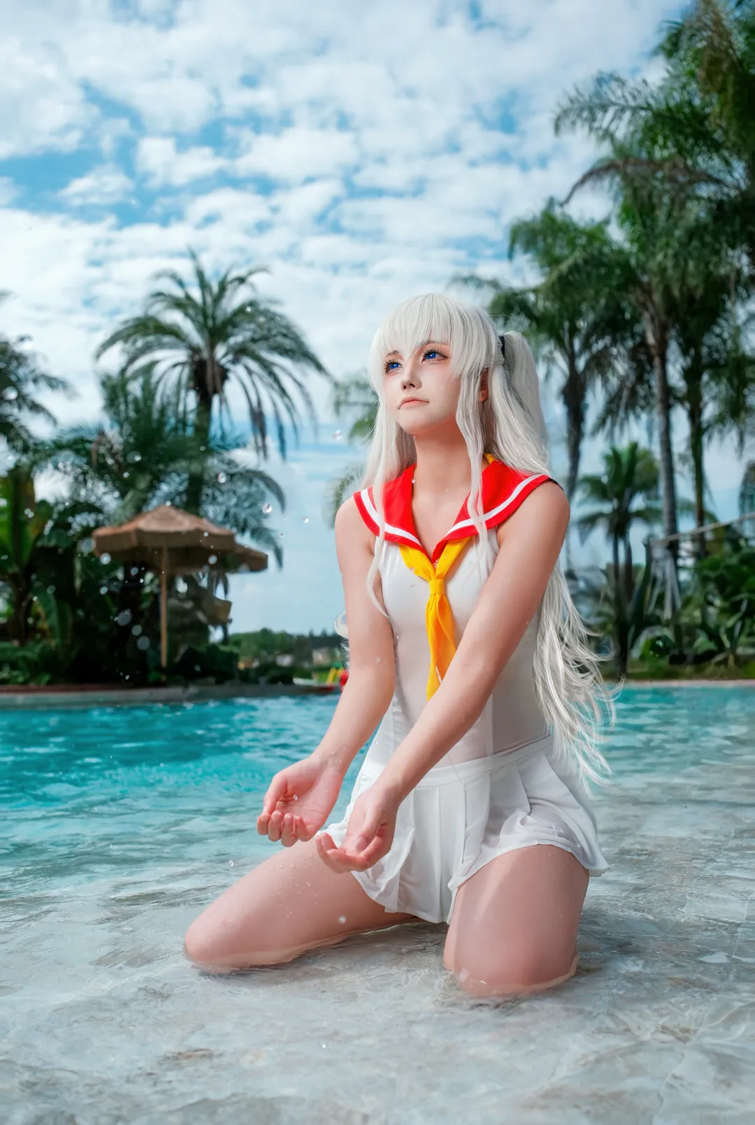 泳装cosplay, 二次元分享, 夏日外景, 友利奈绪cos, Charlotte - 第3张
