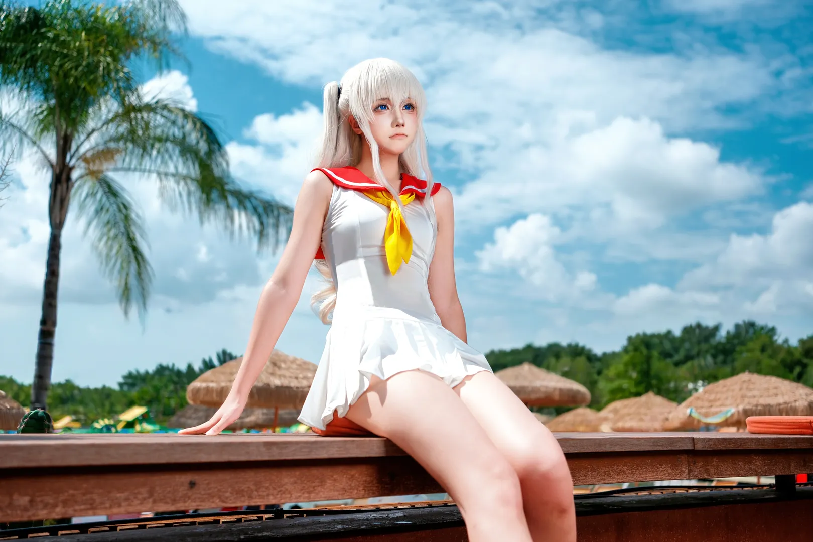 泳装cosplay, 二次元分享, 夏日外景, 友利奈绪cos, Charlotte - 第5张